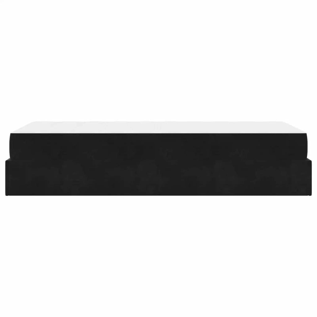 Struttura letto con materasso con materasso 2 pcs Nero Velluto
