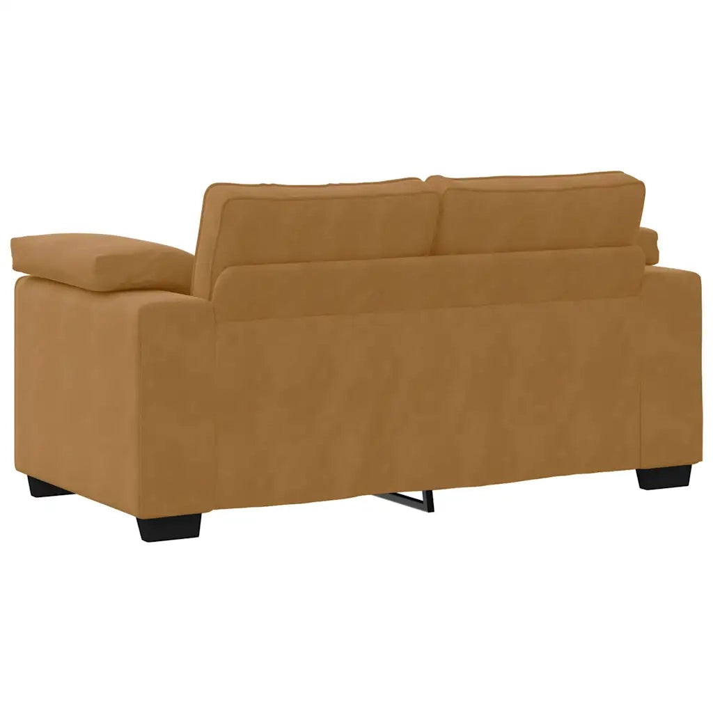 Divano Divanetto Marrone 160x77x82 cm in Velluto 4105264