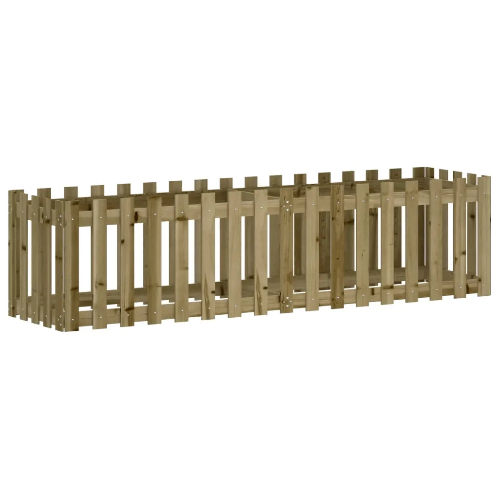 Fioriera | Cassetta per fiori | Vaso da Giardino Recinzione 200x50x50cm Pino Impregnato