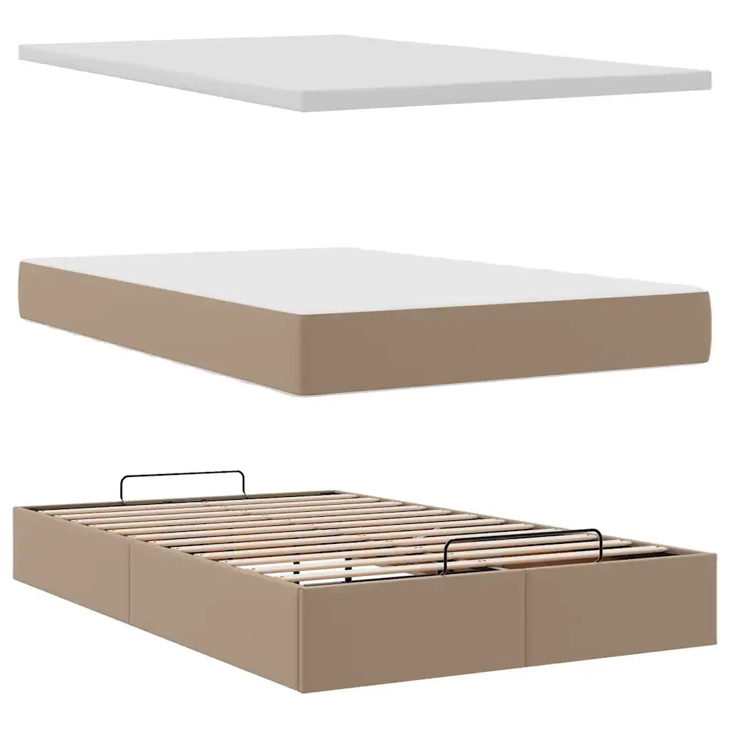 Struttura Letto Pouf con Materasso 120x200 cm Similpelle 3311035