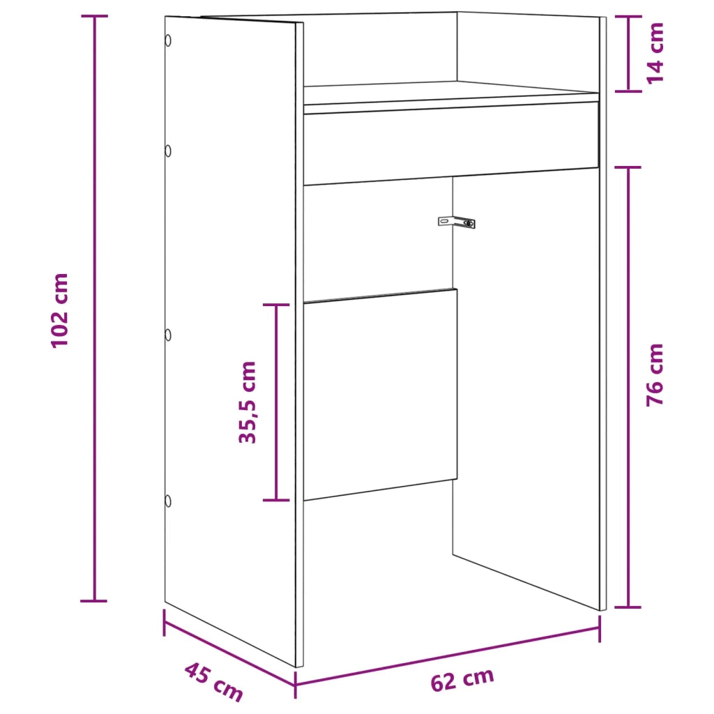 Tavolo DJ Legno antico 62 x 45 x 102 cm Legno ingegnerizzato 8006762