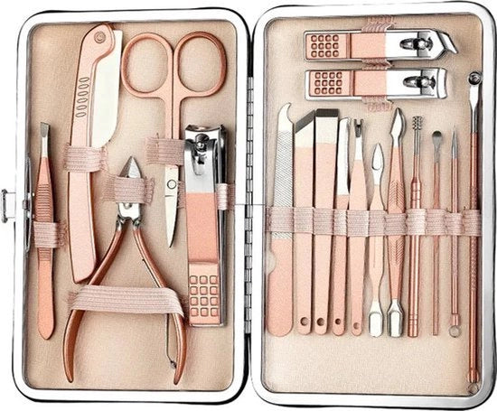 Set di manicure e pedicure professionale – 18 pezzi