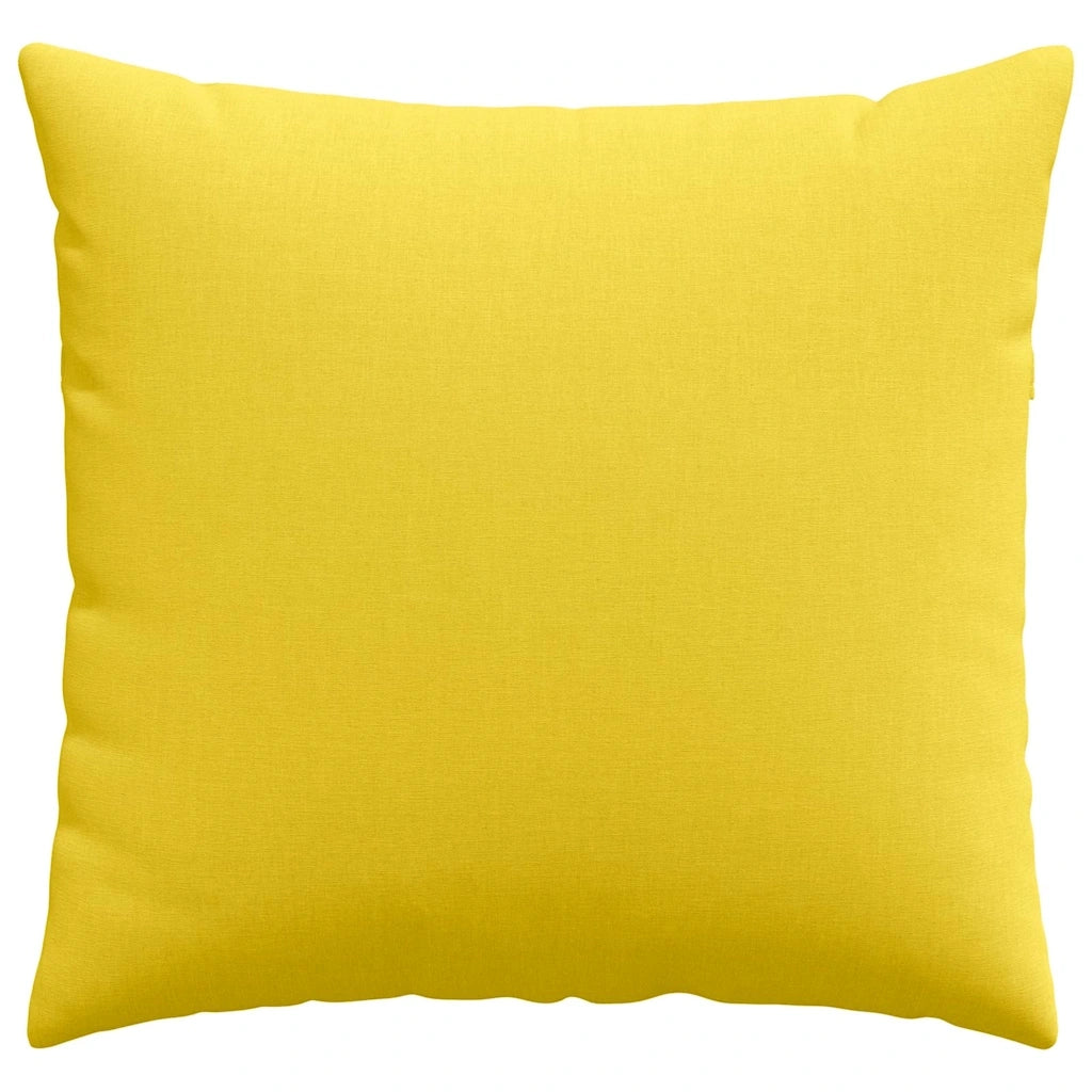 Cuscini da Divano 2 pz | Cuscini per sedie Giallo Chiaro 45 x 45 cm Tessuto