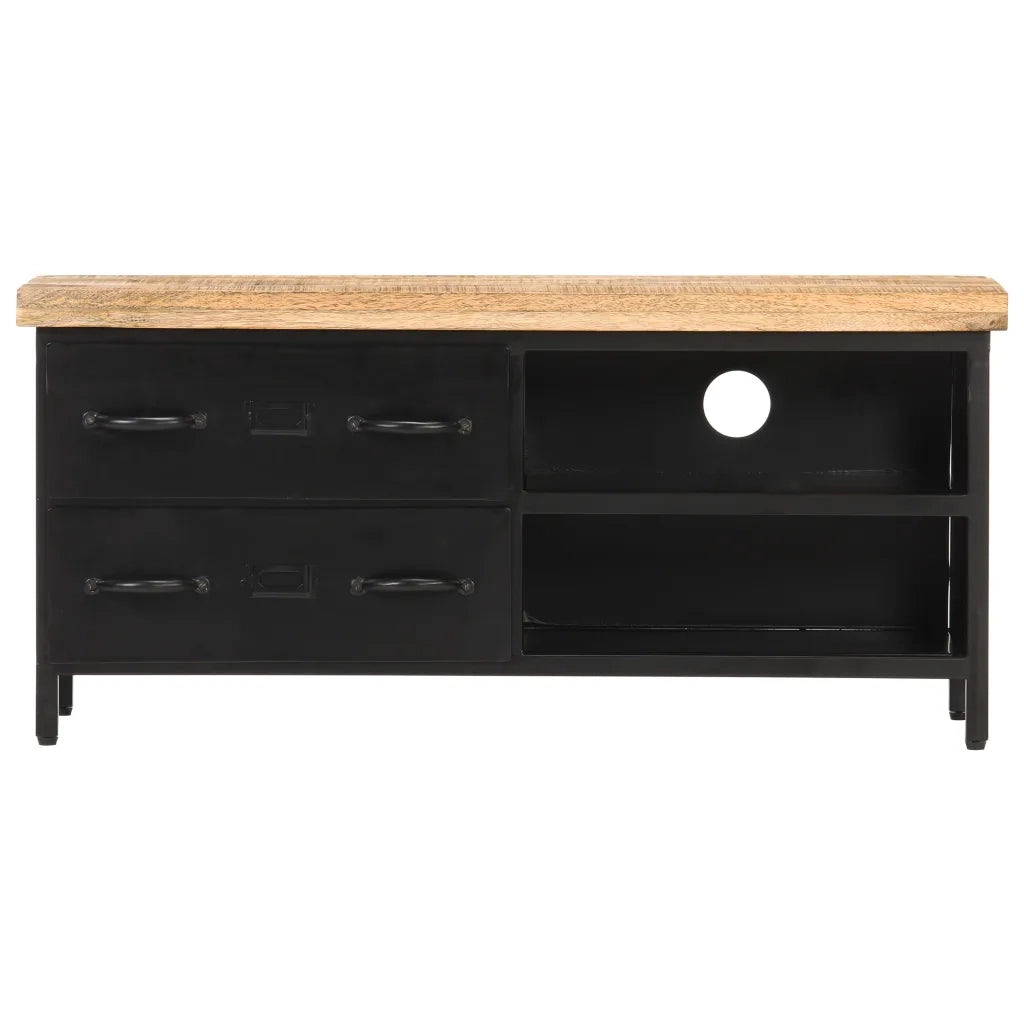 Mobile Porta TV 90x30x41 cm in Legno di Mango Grezzo 320662