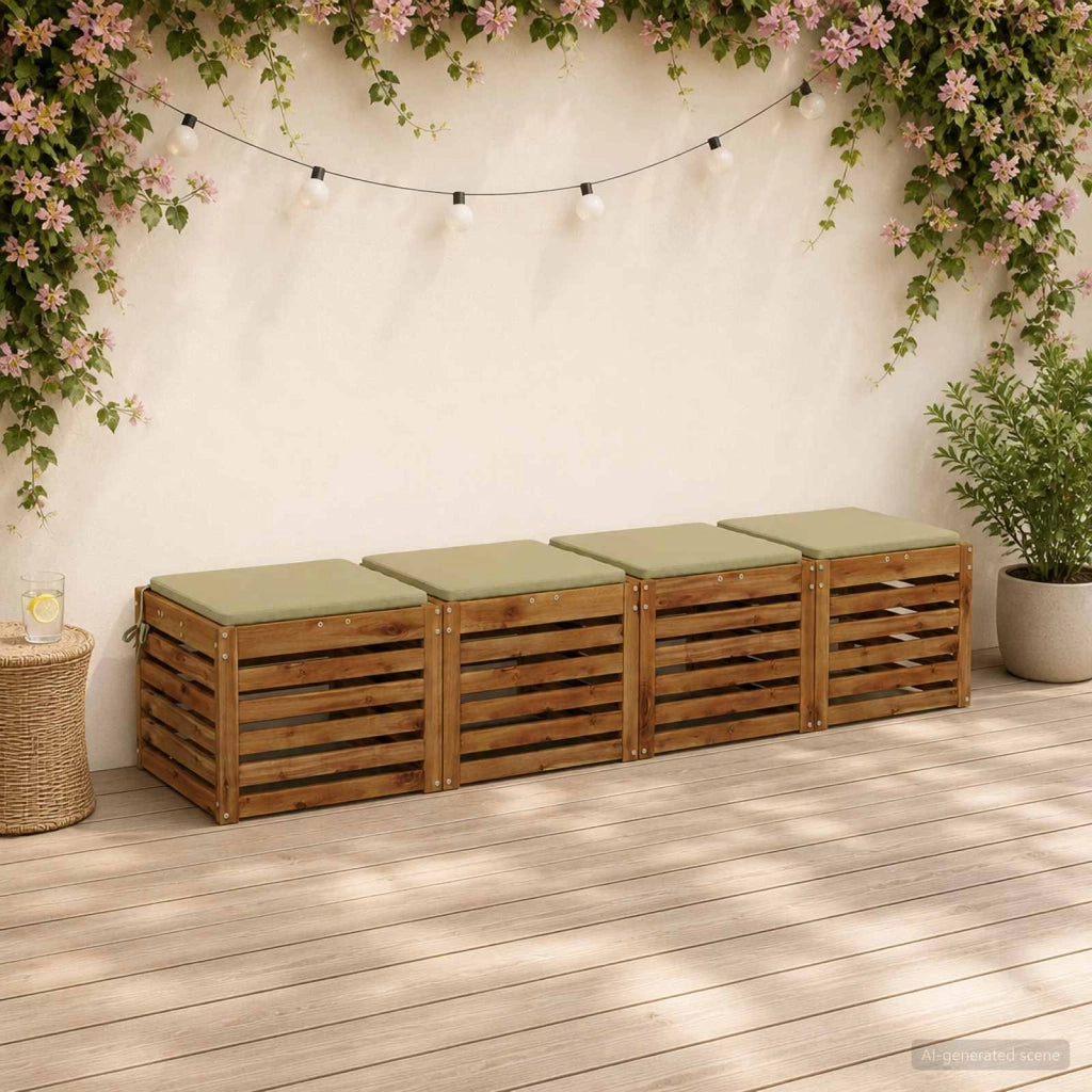 Cuscini per Sedia in 4 Pezzi SOEST 4 pz 100% Poliestere 944499