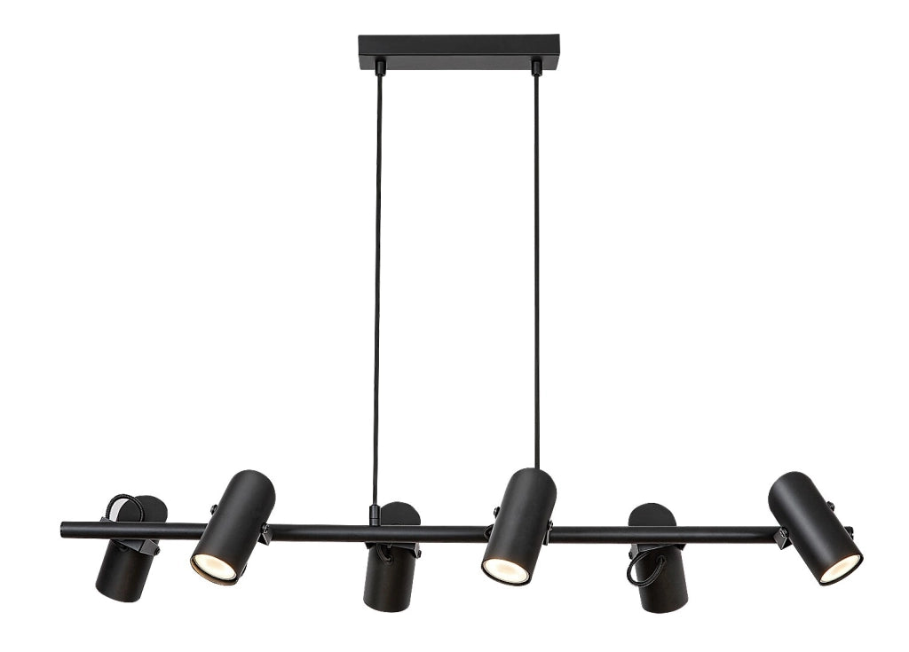 Lampada a sospensione nera 6xGU10 orientabile Rabalux