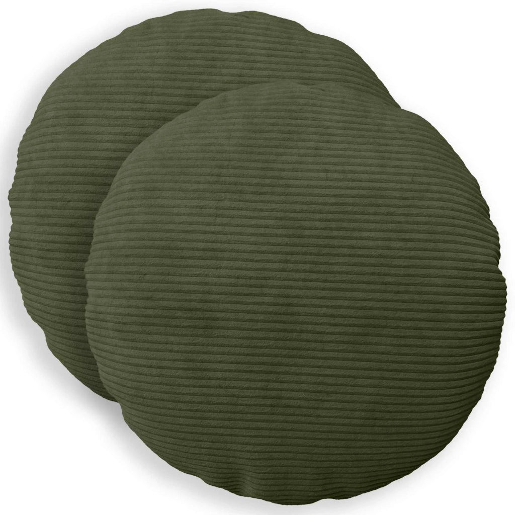 Federa 2 pcs HEERLEN Verde Ø 40 cm corduroy 922289