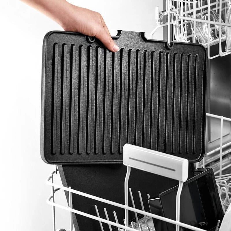 Braun CG 7020 Griglia Elettrica di Contatto 2000 W piastre in ghisa antiaderente PTFE 667 cm² fino a 6 persone colore Nero Acciaio inox