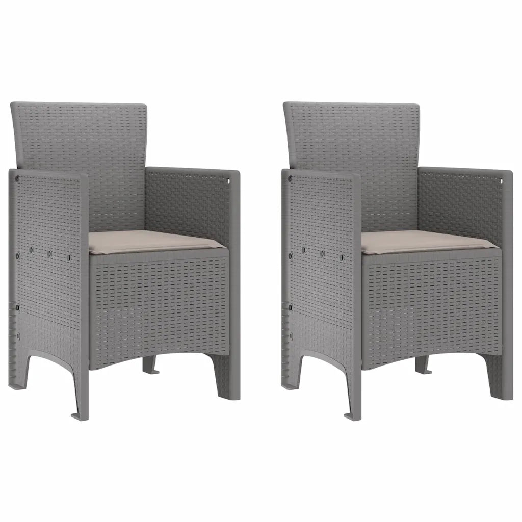 Sedia da Giardino 2 pz | Sedie da Esterno Grigio chiaro 53 x 49 x 85 cm