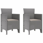 Sedia da Giardino 2 pz | Sedie da Esterno Grigio chiaro 53 x 49 x 85 cm