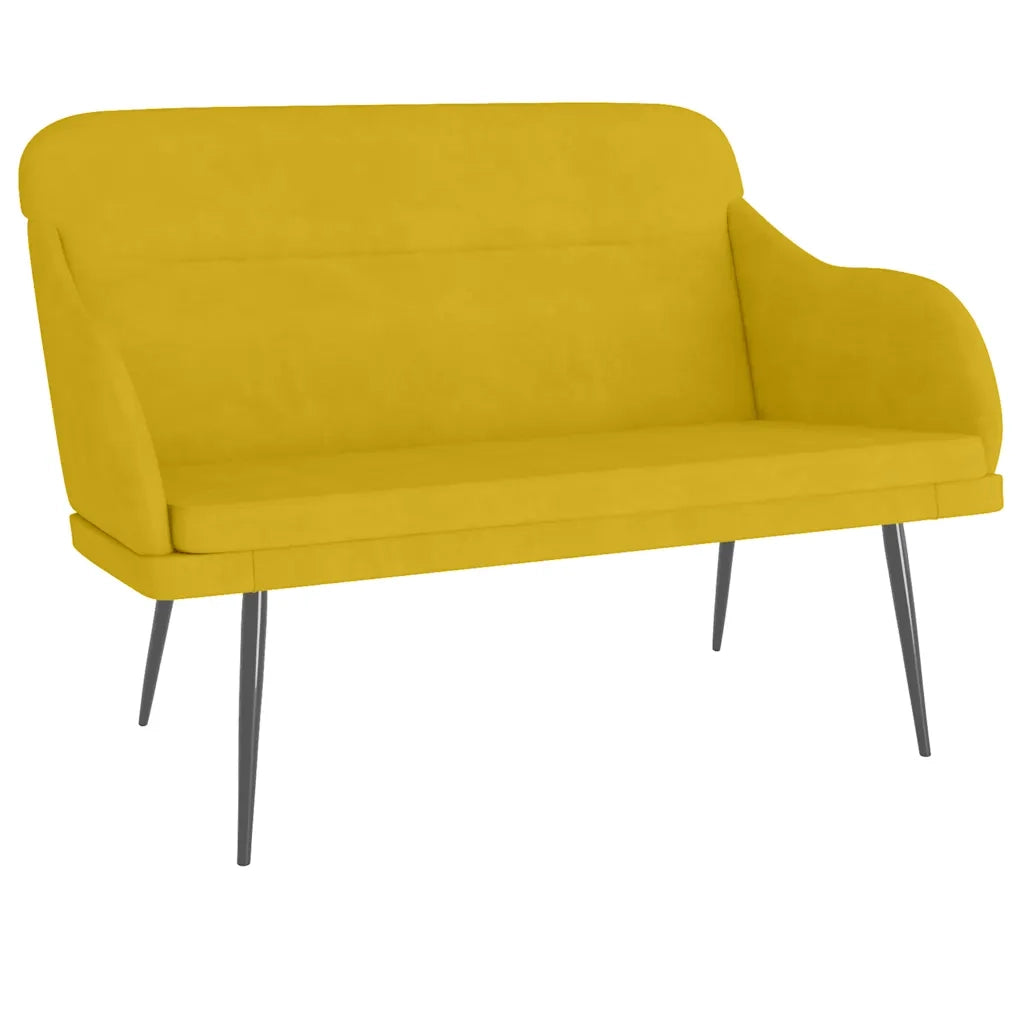 Panca Gialla 110x76x80 cm in Velluto 351450