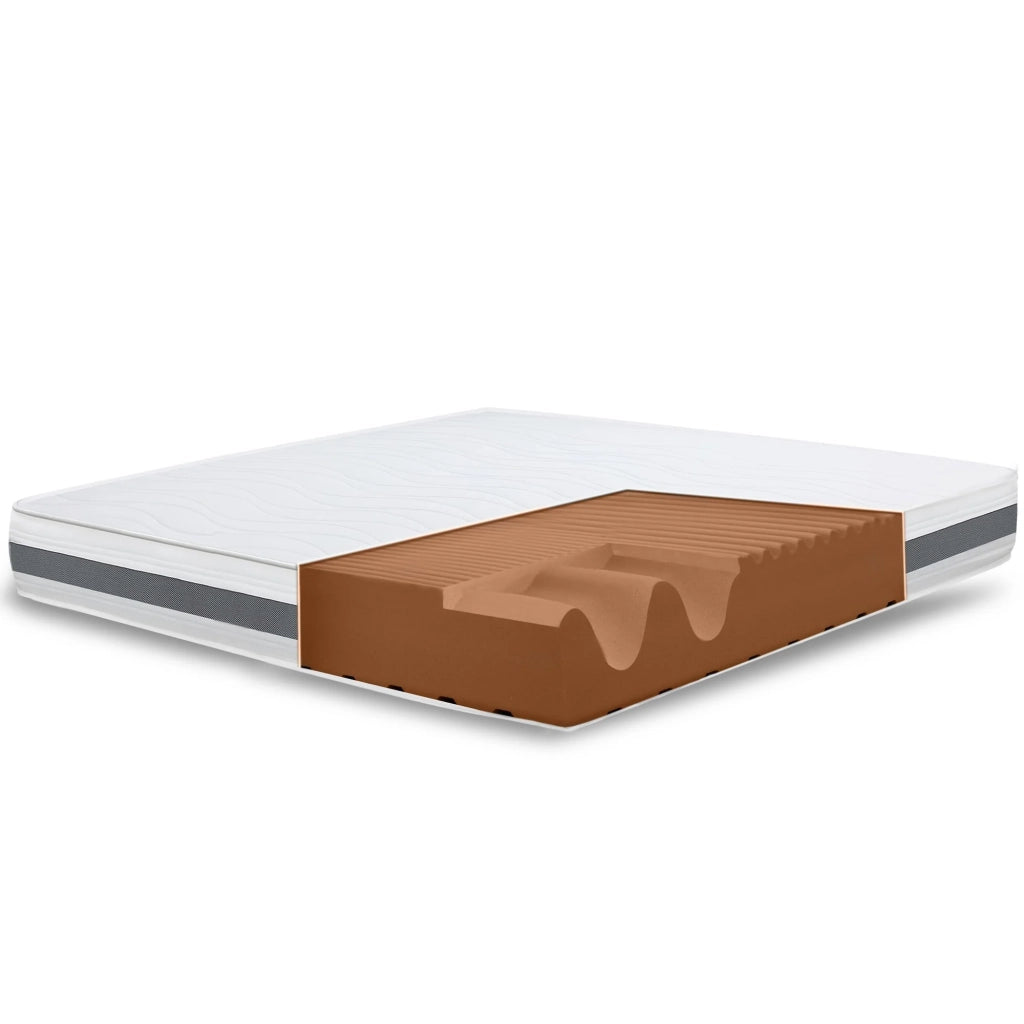 Materasso Singolo 80x190 cm in Memory Antibatterico | Altezza 25 cm | Rivestimento 3D Air in Fibra Ipoallergenica | Materasso Ortopedico a 7 Zone Differenziate Termosensibili