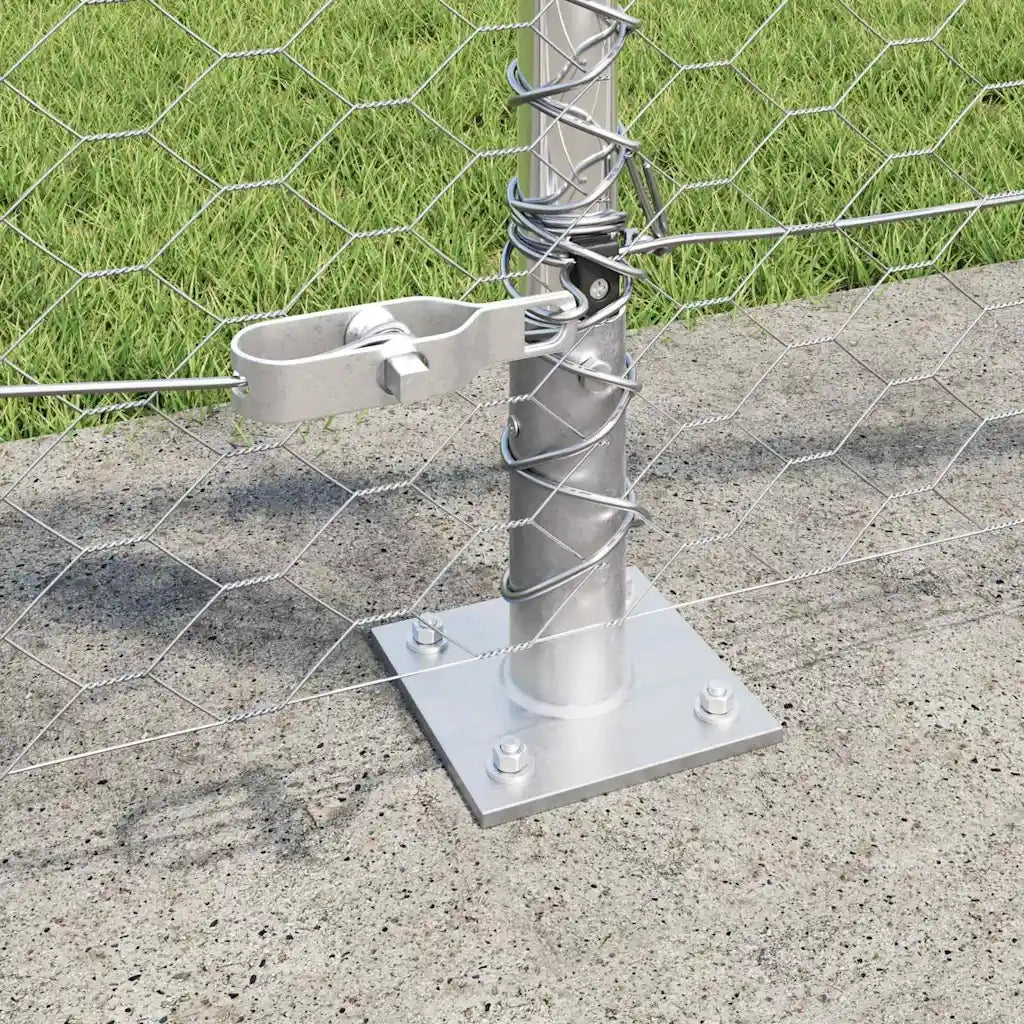 Palo della recinzione Argento 100 x 0,8 m (rete da 36 mm)