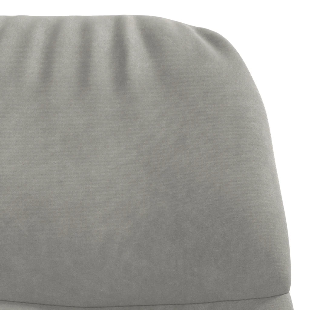 Poltrona | Sedia Relax Grigio Chiaro in Velluto