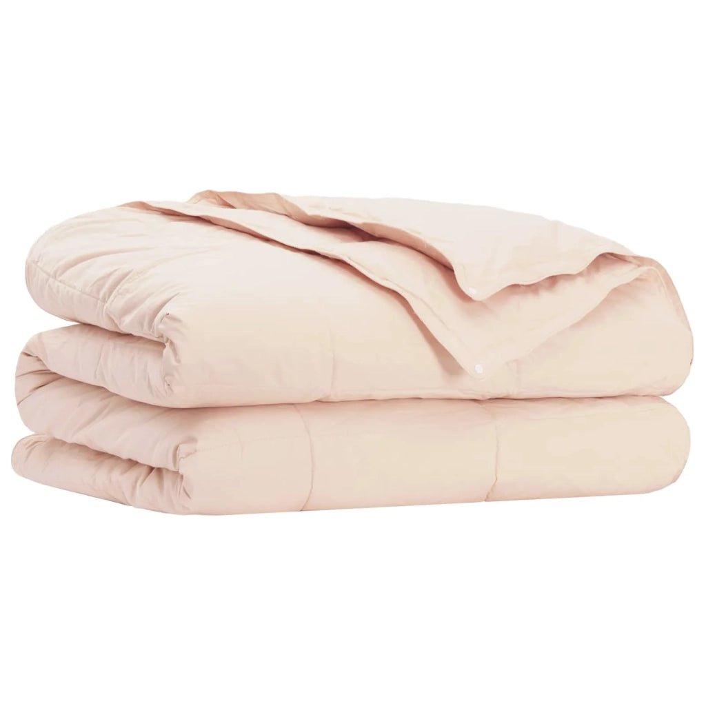Set di Piumoni 2 pz 135 x 220 cm Kapok e Poliestere Beige 3432001