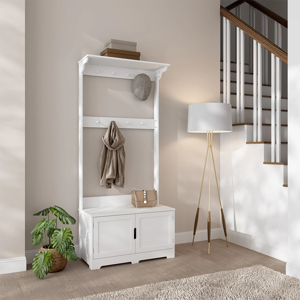 Vicco Appendiabiti Bianco 80 x 180 cm con 2 porte