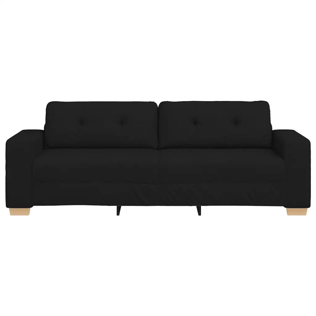 Divano a 3 posti Nero 220x78x80 cm in Tessuto 4105090