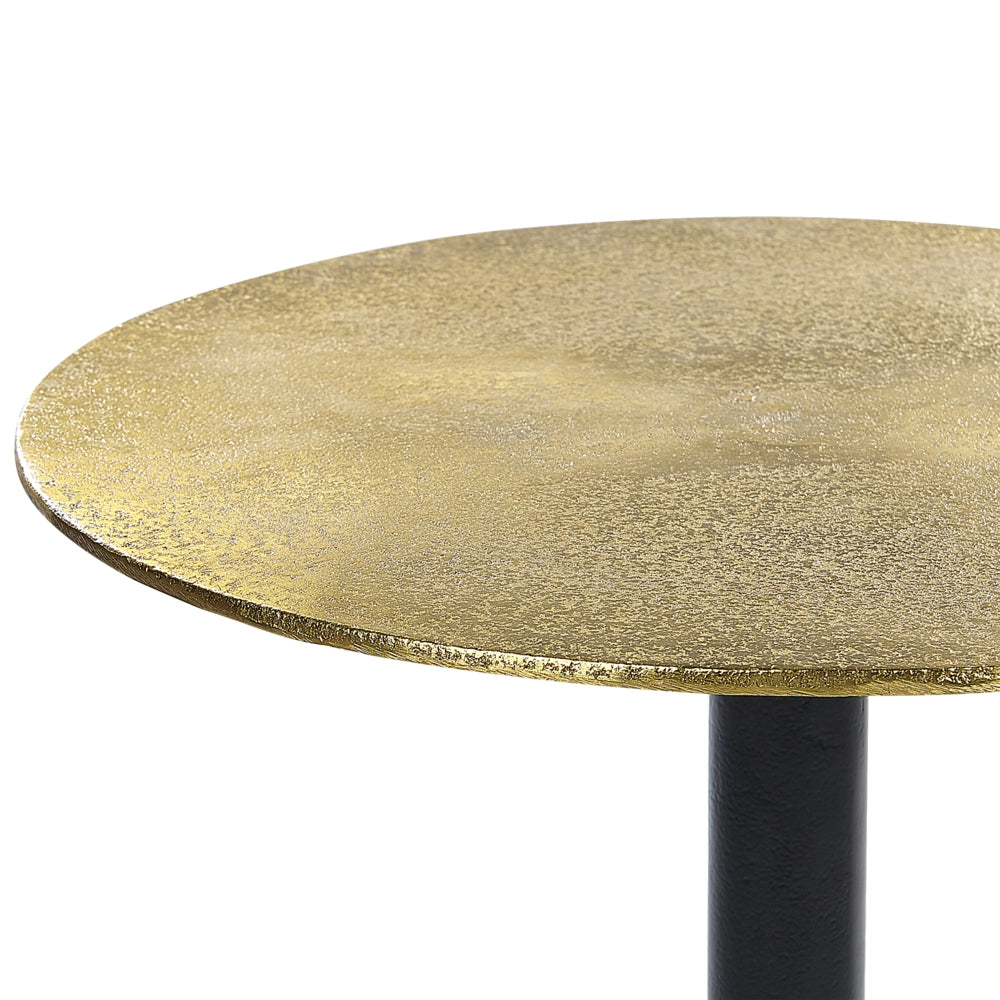 Tavolino in metallo oro e nero 36 cm fatto a mano forma geometrica stile moderno soggiorno camera da letto