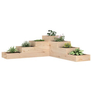 Fioriera da giardino a 4 ripiani 106x104,5x36 cm in legno massello di pino 825324