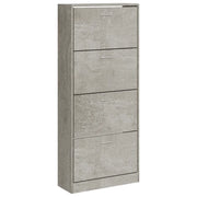 Scarpiera | Mobile per scarpe Grigio Cemento 63x24x147 cm in Legno Multistrato