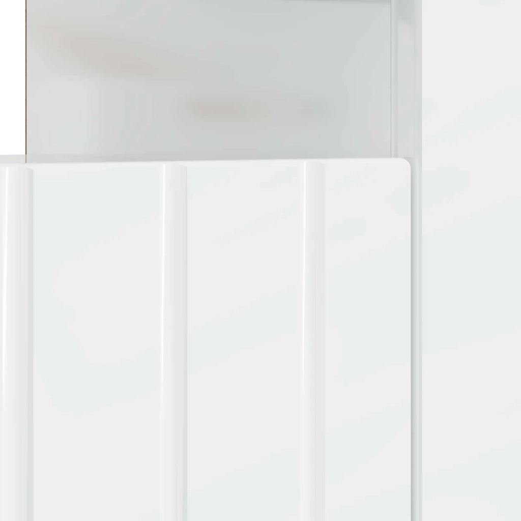 Mobile TV LED Bianco Lucido Legno ingegnerizzato 896469