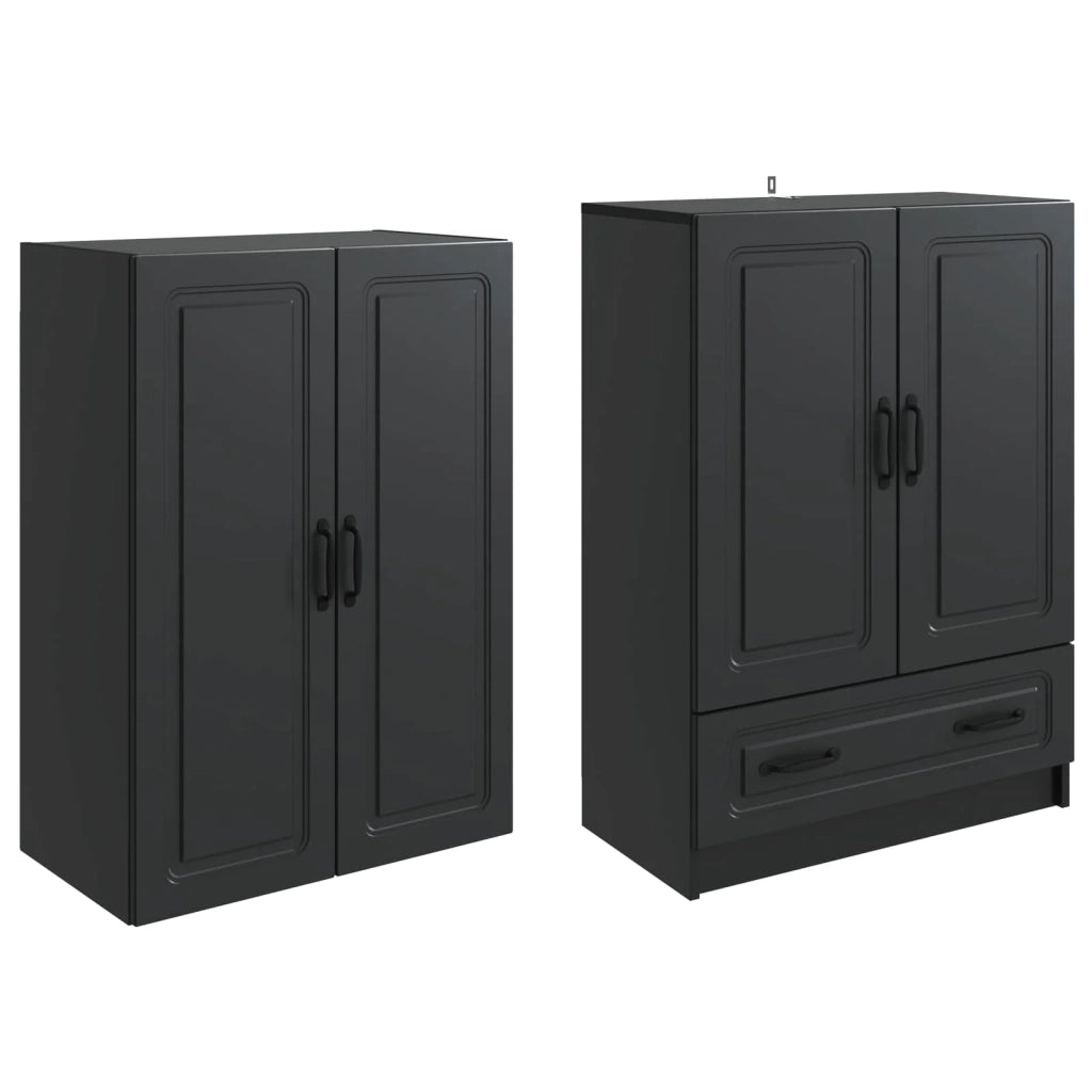 Set di armadi 2 pz Nero Legno ingegnerizzato 3416935