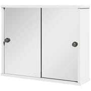 Armadio Bagno con Specchio e Ripiano Aggiustabile ¨C Minimal ¨C Bianco 55x15x45