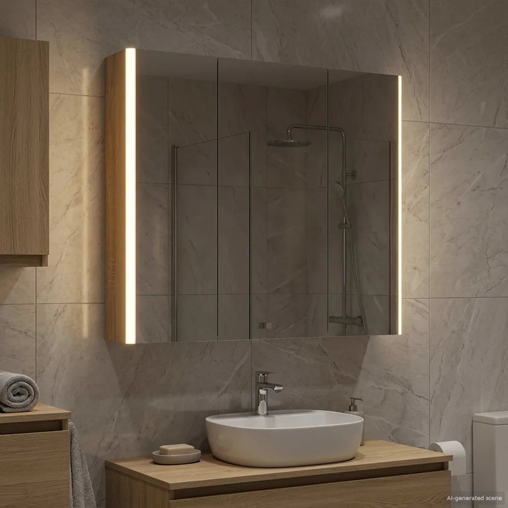 Mobiletto per specchio da bagno con lo scaffale Rovere Sonoma 889257