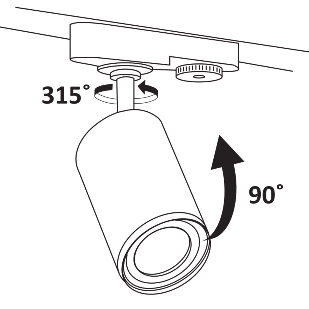 Kit binario 1m 3 faretti GU10 bianco Paris Polux 321589