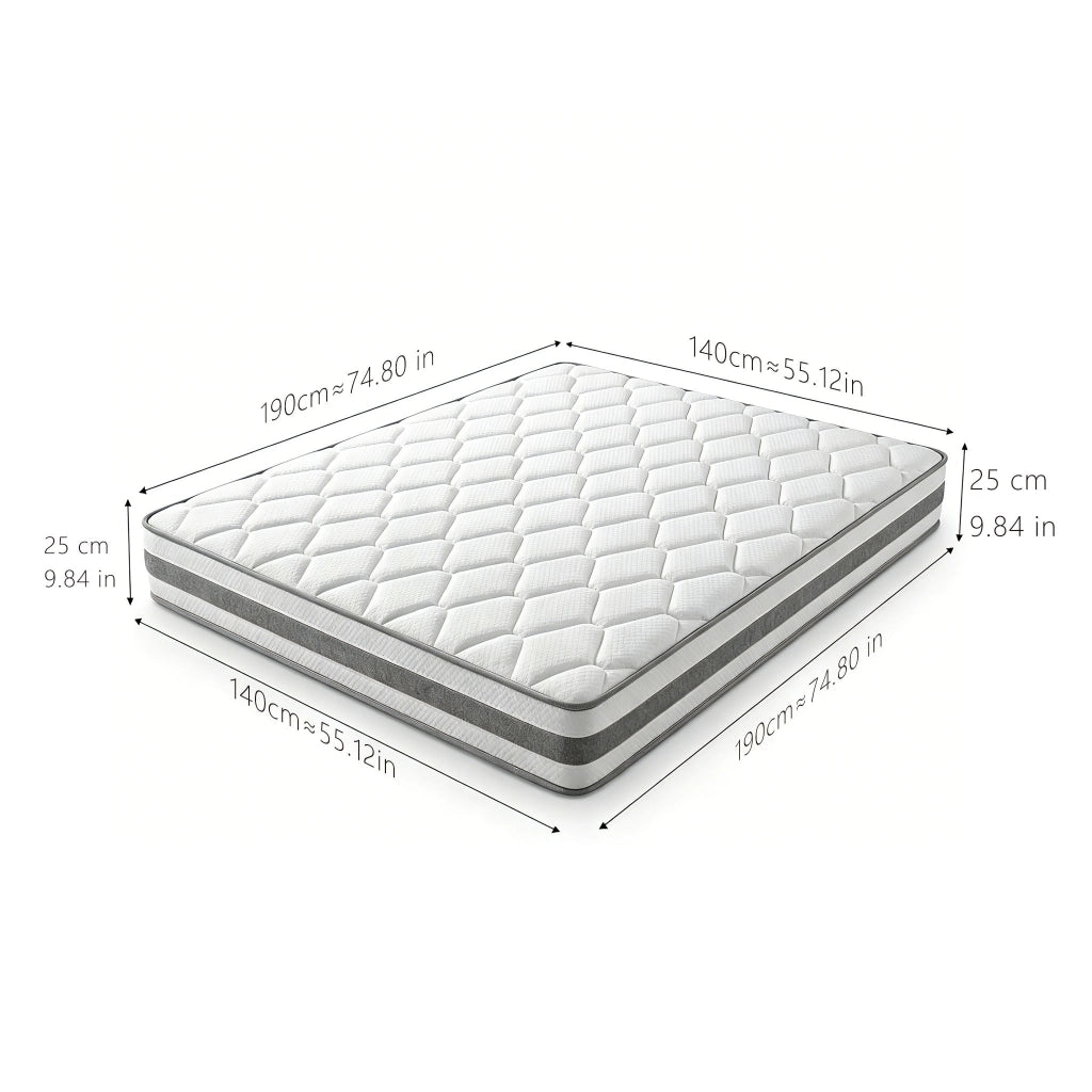 Materasso a molle insacchettate 7 zone bianco 140x190 cm