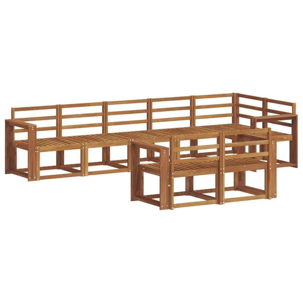 Set di divani da esterno 8 pcs Naturale