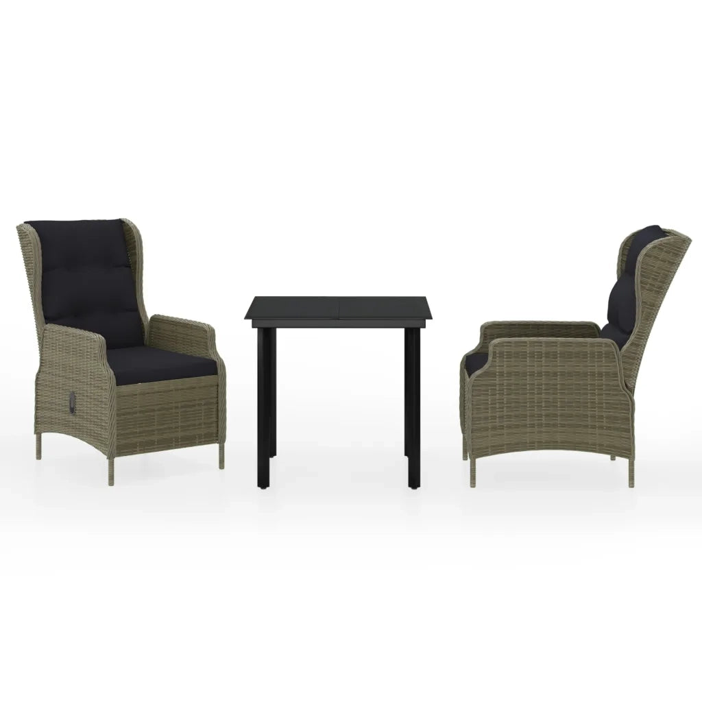 Set Mobili da Pranzo per Giardino 3 pz Marrone 3099649