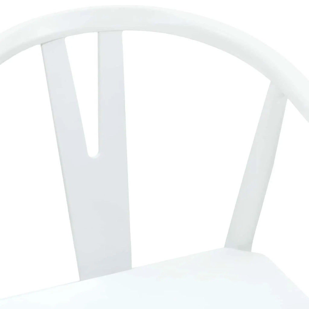 Sedia da pranzo 2 pcs Bianco e Bianco Legno di gomma solido 42020408
