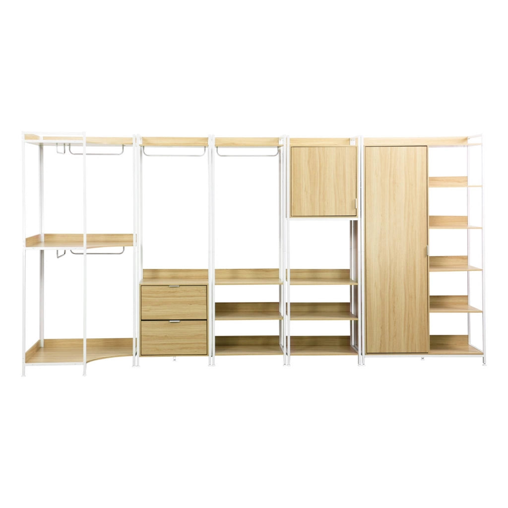 Kit armadio modulare con 5 elementi, bianco