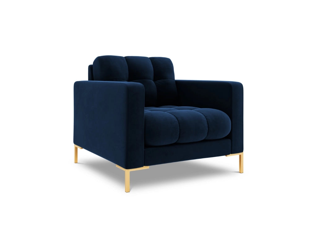 Cosmopolitan Design - Poltrona "Bali" in velluto blu reale 