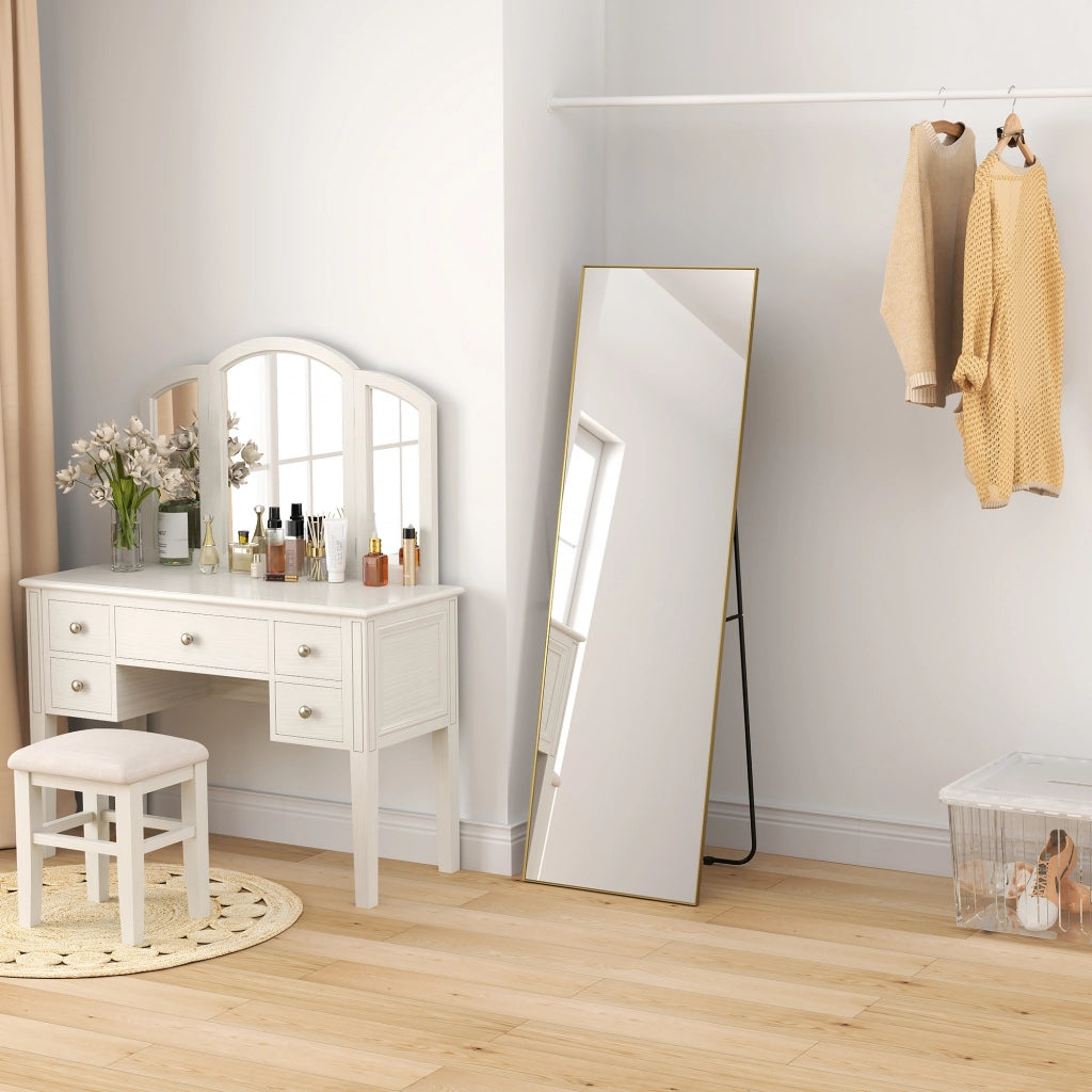 Specchio a Pieno Lunghezza ¨C Minimal ¨C Dorato 50x160 cm