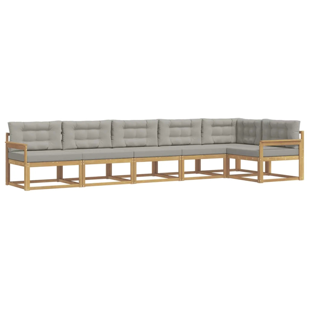Set di divani da esterno 4 pcs Bianco e Grigio Chiaro 3386505
