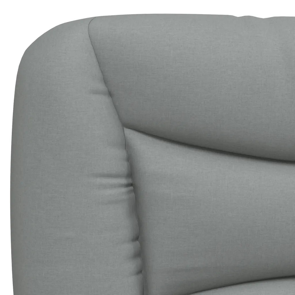 Letto con Materasso Hvar Grigio Chiaro 140x190cm Tessuto
