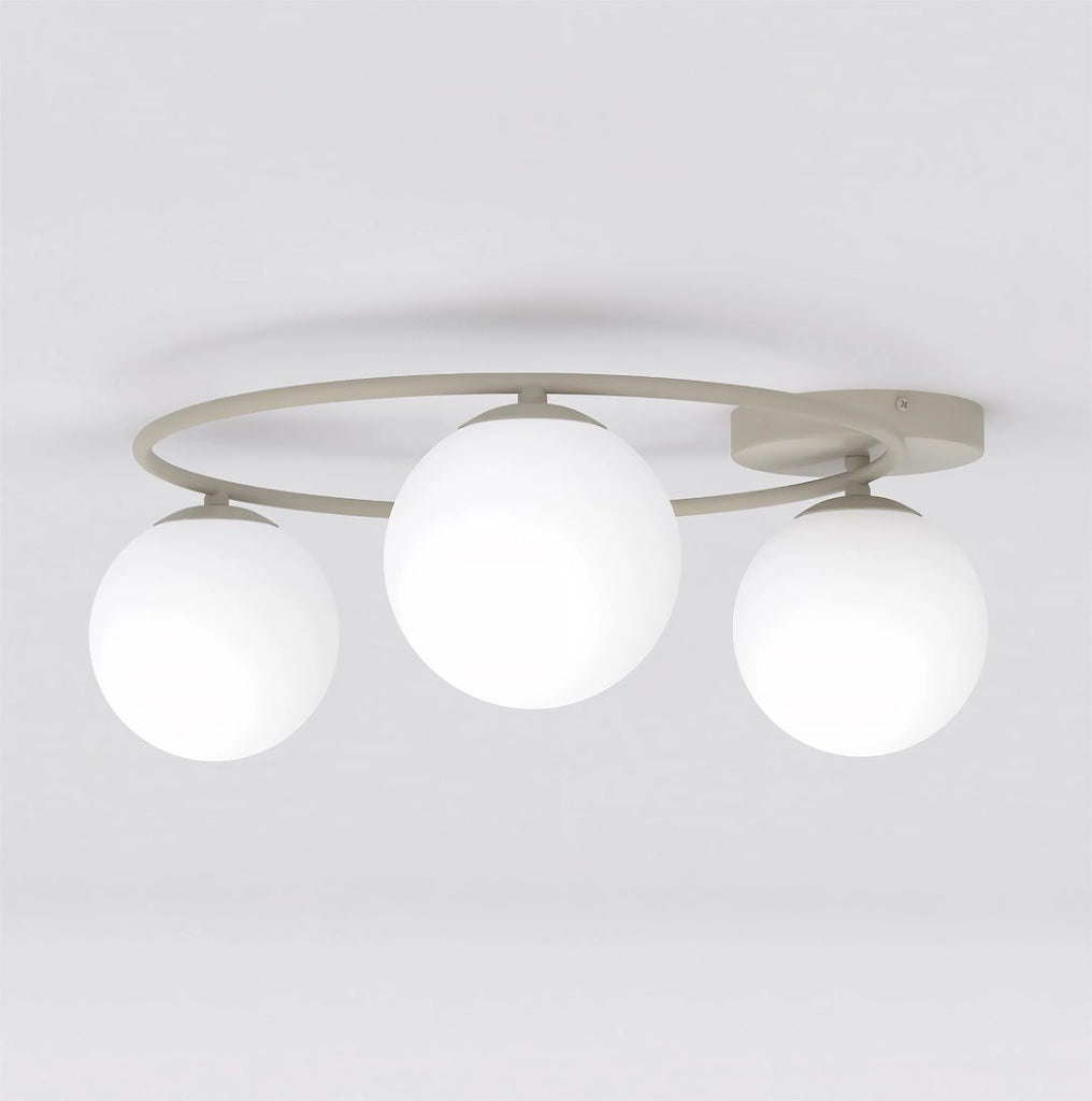 Plafoniera a sfere SOPRA 3xE14 beige bianca Emibig