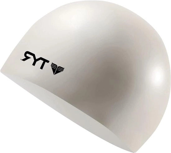 Cappuccio da Nuoto in Silicone Bianco Senza Rincrescimento - Protezione per Capelli Lunghi