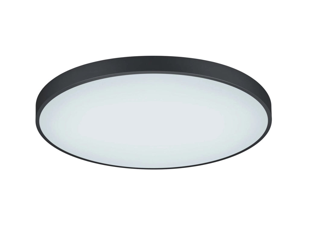 Plafoniera LED Trio Waco 75cm nera CCT 6200lm metallo