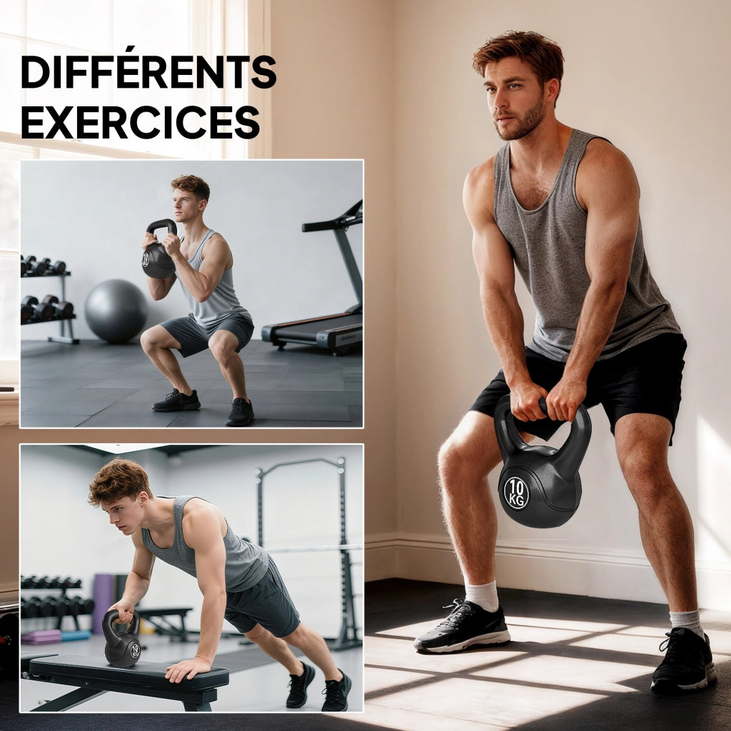 Kettlebell 10 kg ¨C Minimal ¨C 25x19x28 cm nero