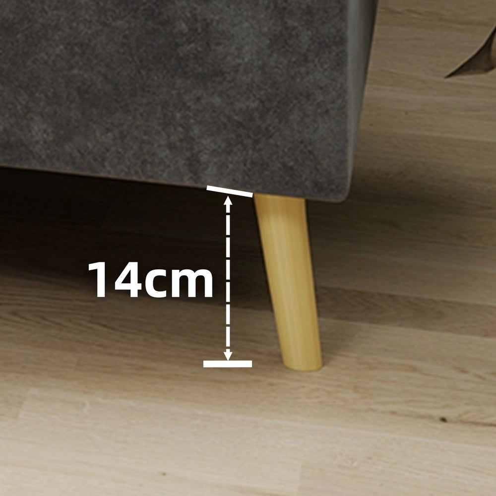 Letto Contenitore ¨C MINIMAL ¨C Velluto Grigio 140x200