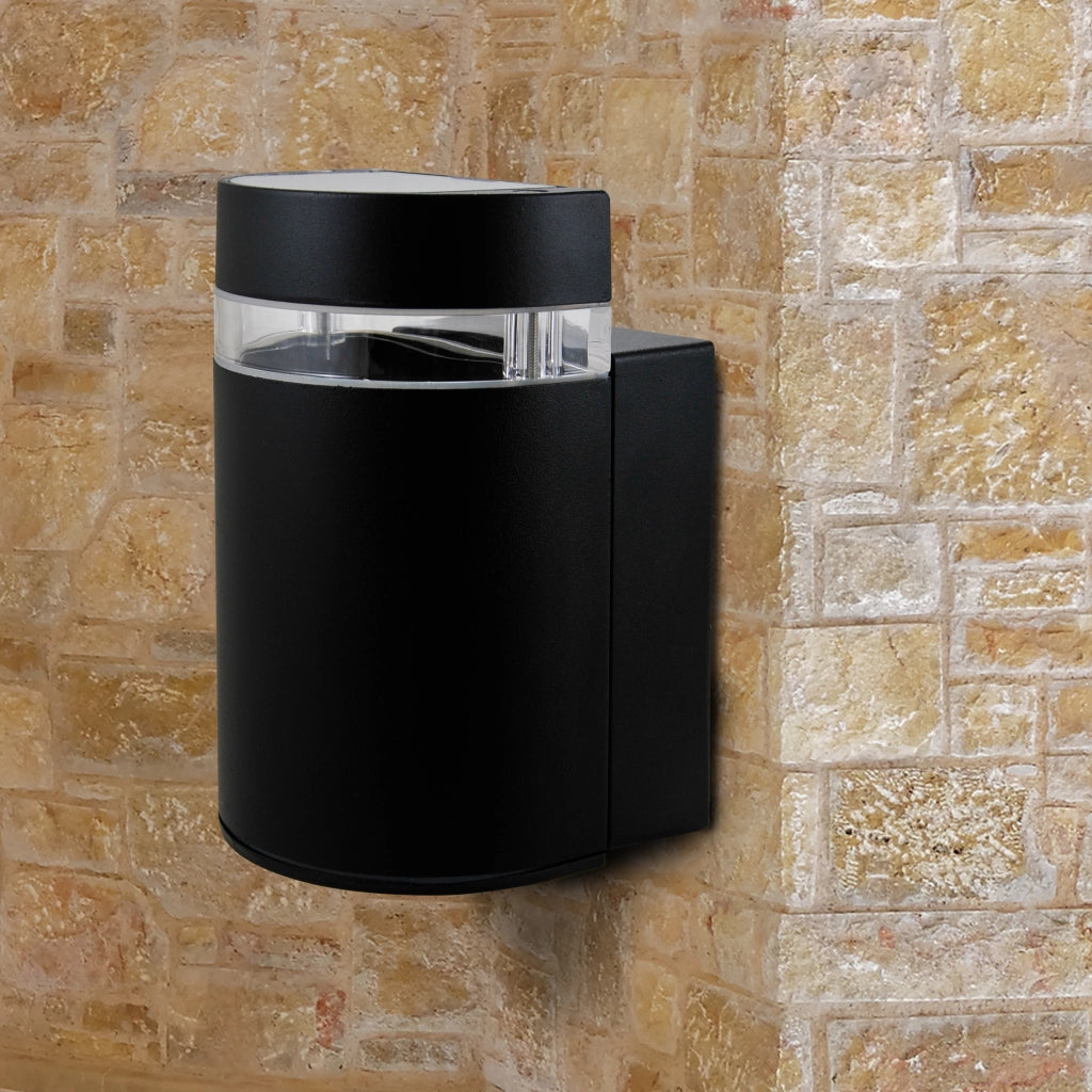 Applique esterna ovale GU10 nera opaca Polux GILBERT