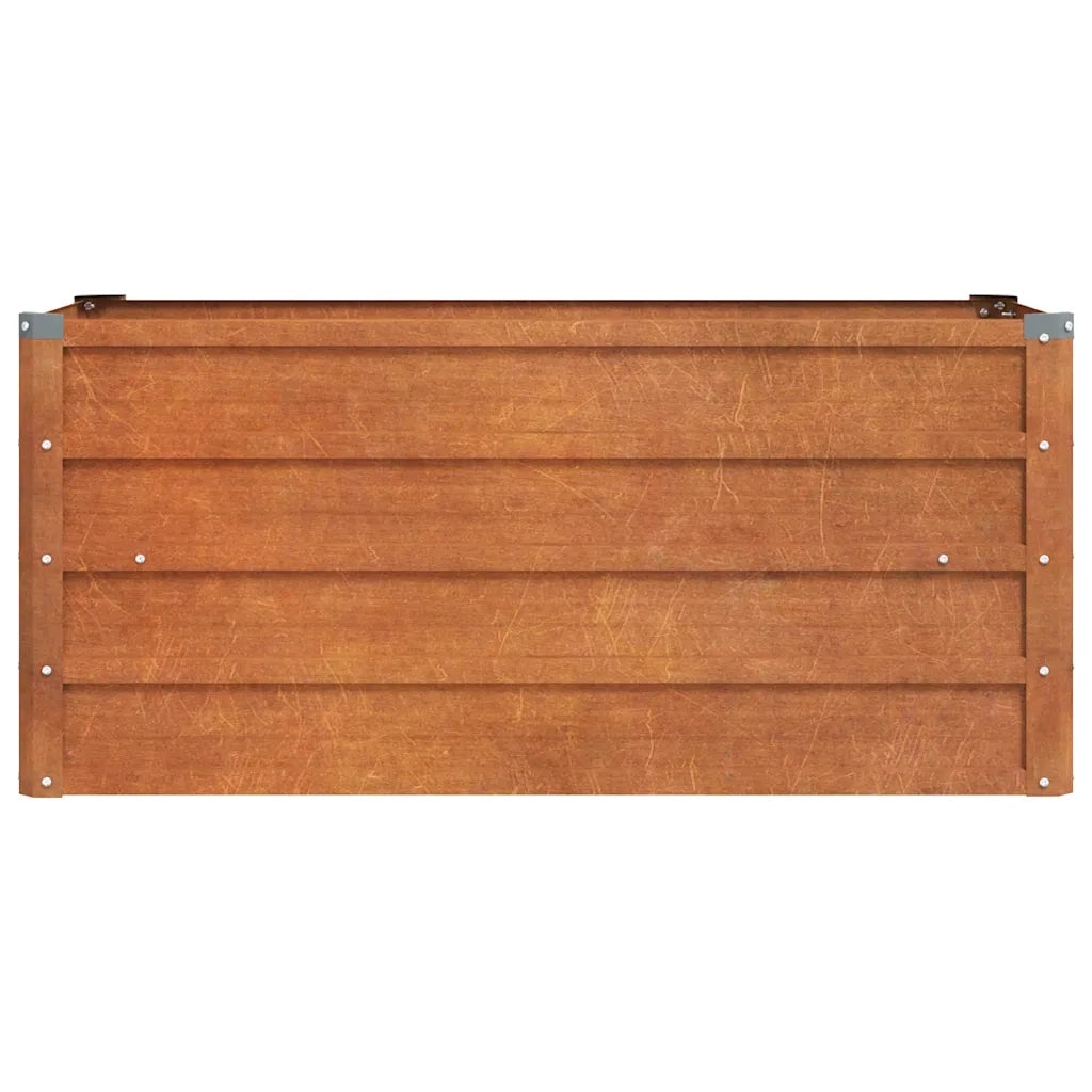 Letto Rialzato da Giardino Ruggine 100x40x45 cm Acciaio Corten 151950