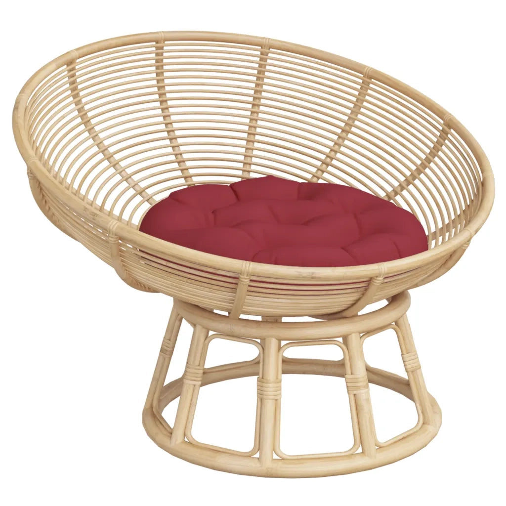 Cuscino Rotondo Rosso Vino ? 60x11 cm in Tessuto Oxford