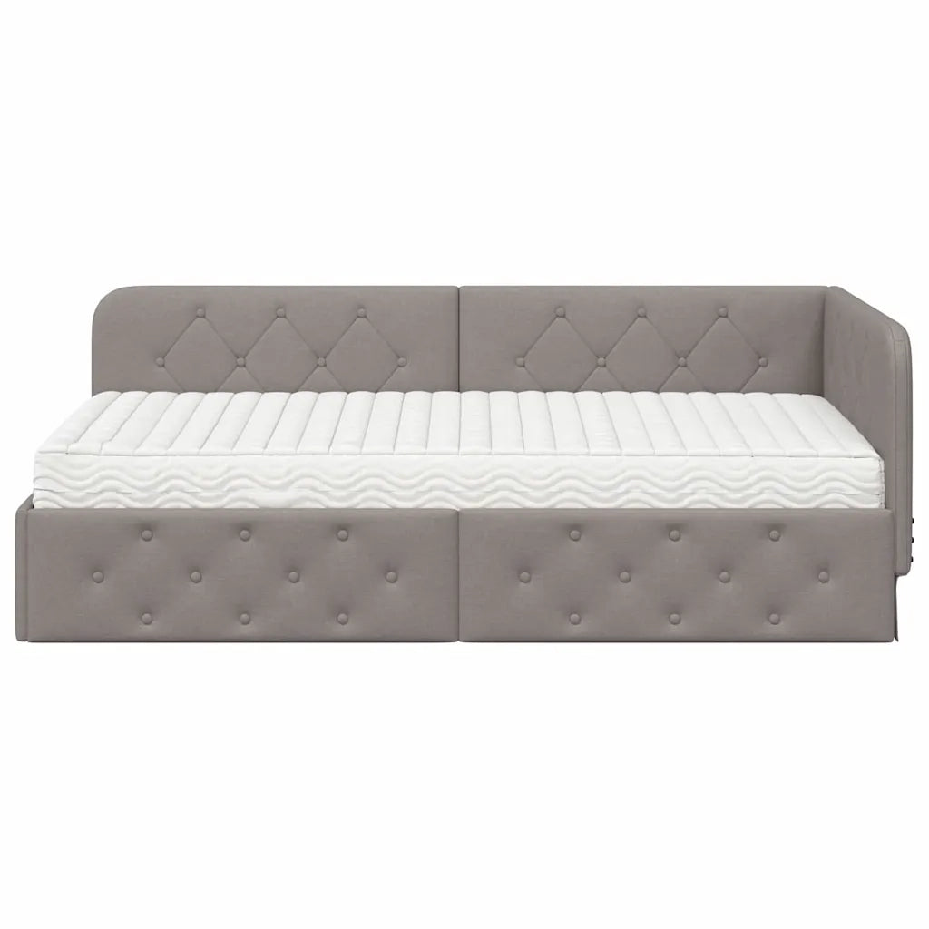 Cornice del letto ad angolo Talpa 100 x 200 cm Tessuto