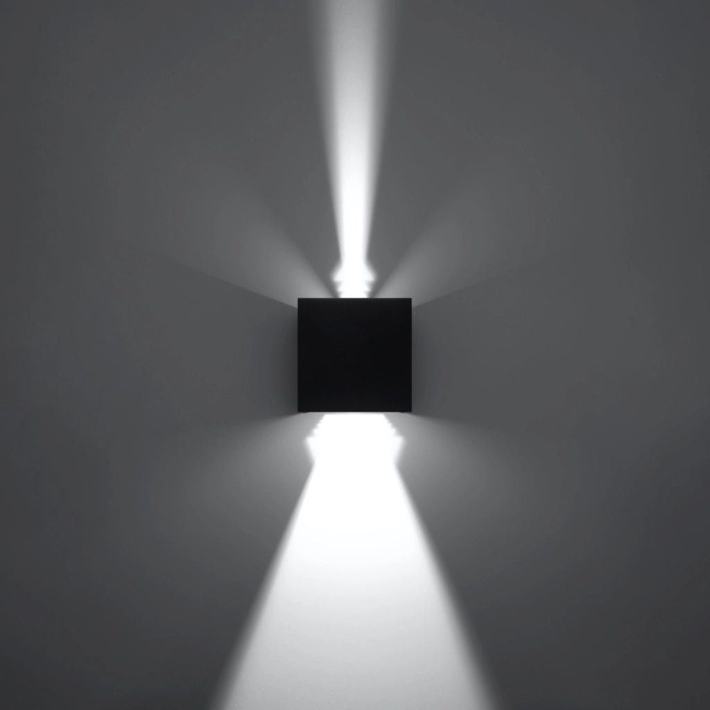 Lampada da parete LUCA nero LED IP54