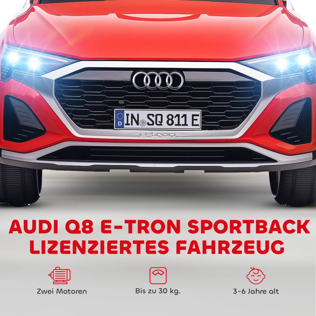 Auto Elettrica per Bambini Audi Q8 12V ¨C Xylo ¨C Rosso con Telecomando e Luci LED