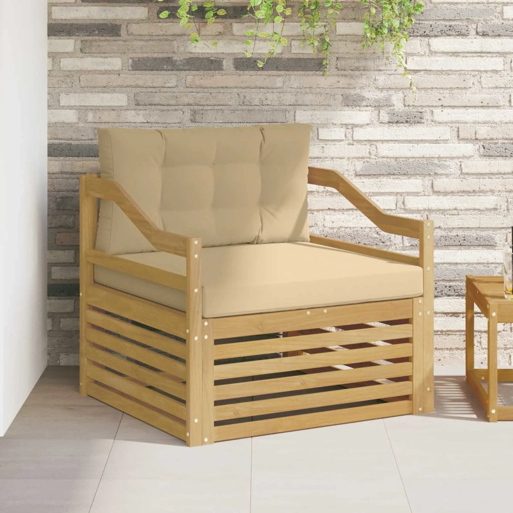 Divano da esterno Bianco e Beige 3439155
